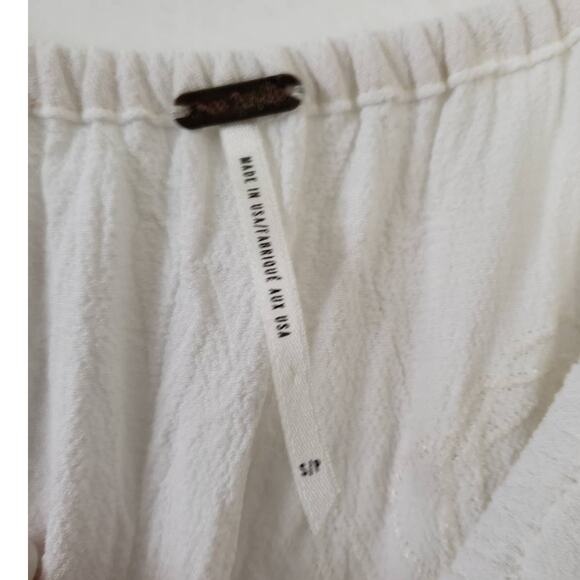 Free People Off The Shoulder Floral Embroidered Dress Blouson Cottage Coquette - Picture 5 of 8